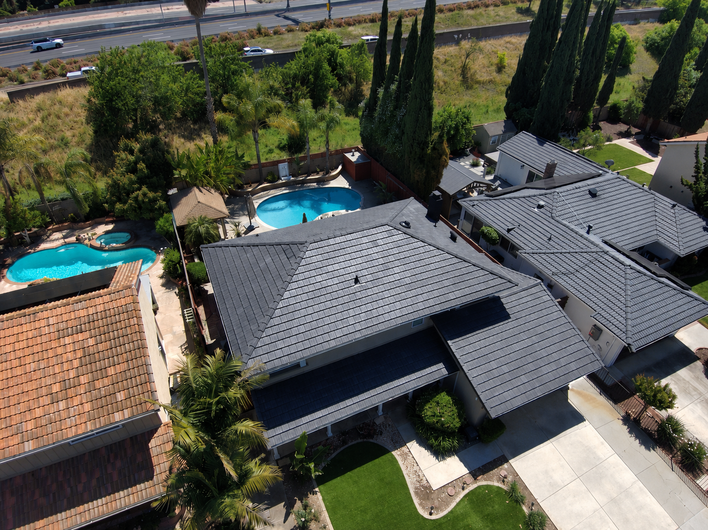 Completed residential roofing project in the San Jose area